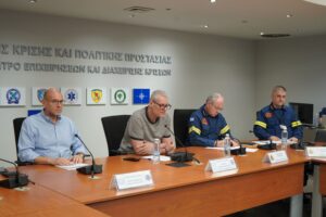 Συνεδρίασε η Επιτροπή Εκτίμησης Κινδύνου λόγω των υψηλών θερμοκρασιών και της ενίσχυσης των ανέμων